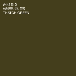 #443E1D - Thatch Green Color Image